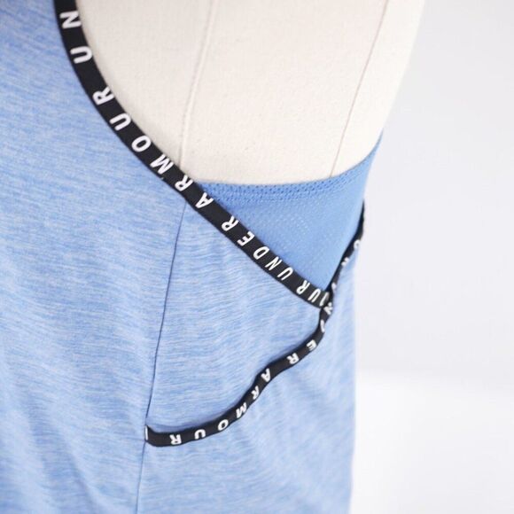 Under Armour Blue Tank Top Small Heatgear Activewear Loose - Picture 3 of 8